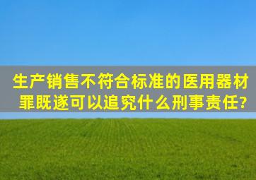 生产、销售不符合标准的医用器材罪既遂可以追究什么刑事责任?