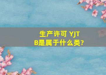 生产许可 YJTB是属于什么类?