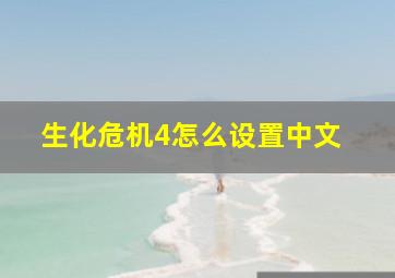 生化危机4怎么设置中文 