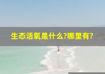 生态活氧是什么?哪里有?