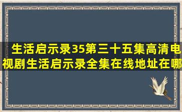 生活启示录35《第三十五集高清》电视剧生活启示录全集在线地址在哪?