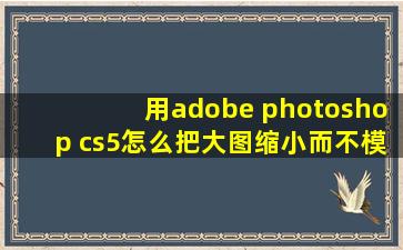 用adobe photoshop cs5怎么把大图缩小而不模糊?