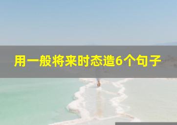 用一般将来时态造6个句子