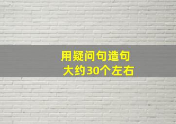 用疑问句造句(大约30个左右)