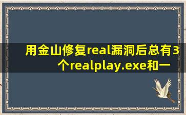 用金山修复real漏洞后,总有3个realplay.exe和一个realsched.exe。刚才...