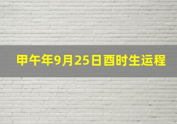 甲午年9月25日酉时生运程