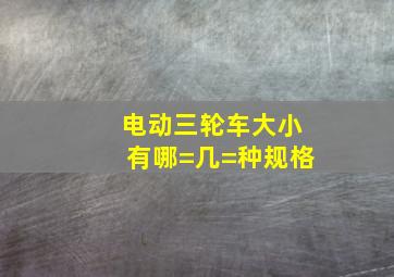 电动三轮车大小有哪=几=种规格