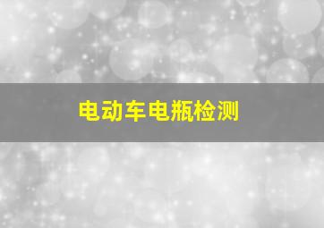 电动车电瓶检测