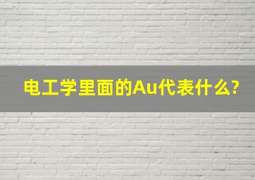 电工学里面的Au代表什么?