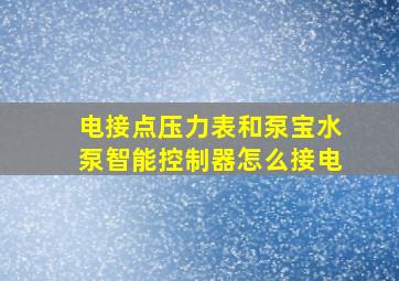 电接点压力表和泵宝水泵智能控制器怎么接电