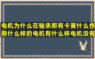 电机为什么在轴承那有卡簧。什么作用,什么样的电机有,什么样电机没有