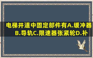 电梯井道中固定部件有()A.缓冲器B.导轨C.限速器张紧轮D.补偿链...