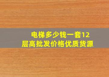 电梯多少钱一套,12层高批发价格优质货源