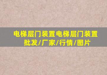 电梯层门装置电梯层门装置批发/厂家/行情/图片 