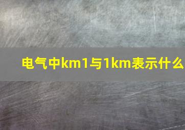 电气中km1与1km表示什么?