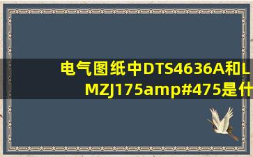 电气图纸中,DTS463(6)A和LMZJ175/5是什么意思