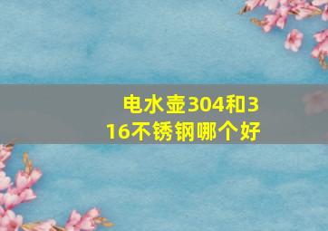 电水壶304和316不锈钢哪个好