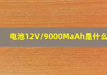 电池12V/9000MaAh是什么意思