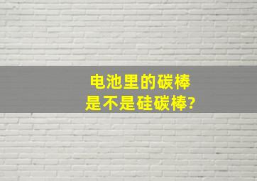 电池里的碳棒是不是硅碳棒?