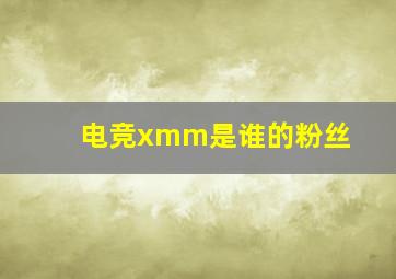 电竞xmm是谁的粉丝