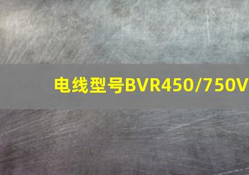 电线型号BVR450/750V