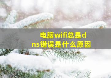 电脑wifi总是dns错误是什么原因