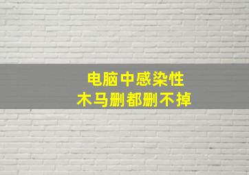 电脑中感染性木马,删都删不掉