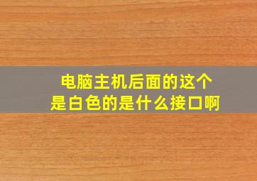 电脑主机后面的这个是白色的是什么接口啊