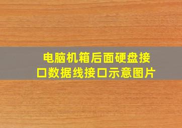 电脑机箱后面硬盘接口数据线接口示意图片