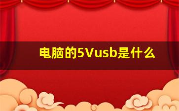 电脑的5Vusb是什么