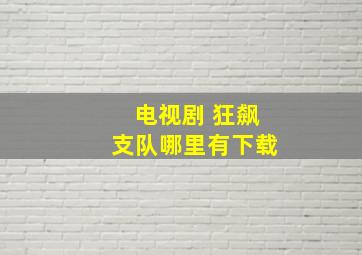 电视剧 狂飙支队哪里有下载