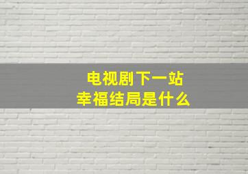 电视剧下一站幸福结局是什么