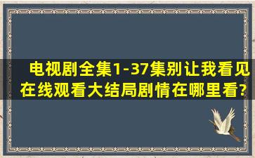 电视剧全集(1-37集)别让我看见 在线观看大结局剧情在哪里看?完整版...