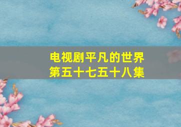 电视剧平凡的世界第五十七五十八集