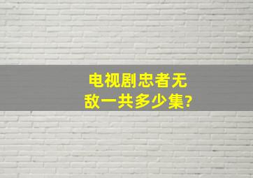 电视剧忠者无敌一共多少集?