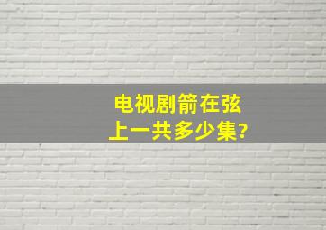 电视剧箭在弦上一共多少集?