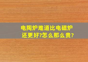 电陶炉难道比电磁炉还更好?怎么那么贵?