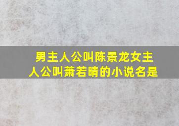 男主人公叫陈景龙,女主人公叫萧若晴的小说名是