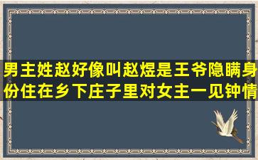 男主姓赵,好像叫赵煜,是王爷,隐瞒身份住在乡下庄子里,对女主一见钟情...