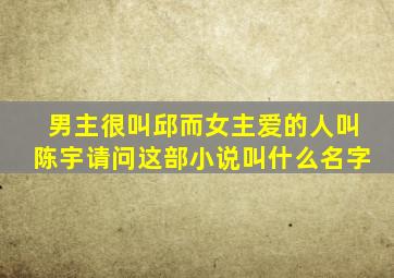 男主很叫邱,而女主爱的人叫陈宇请问这部小说叫什么名字