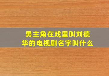 男主角在戏里叫刘德华的电视剧名字叫什么(