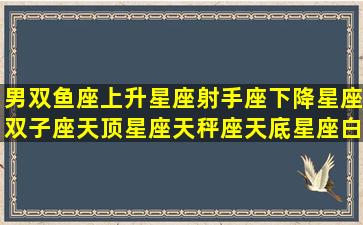 男双鱼座上升星座射手座下降星座双子座,天顶星座天秤座天底星座白羊