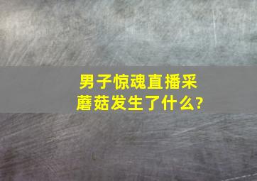 男子惊魂直播采蘑菇发生了什么?