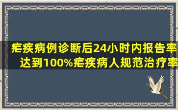 疟疾病例诊断后24小时内报告率达到100%,疟疾病人规范治疗率达到%,...