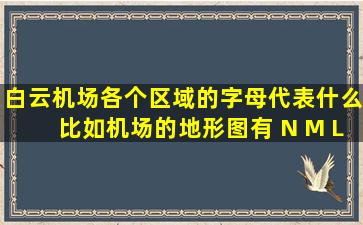 白云机场各个区域的字母代表什么,比如机场的地形图,有 N M L K J H C ...