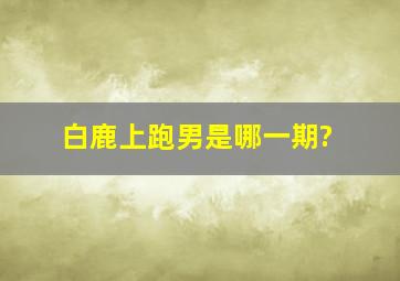 白鹿上跑男是哪一期?