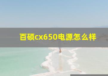 百硕cx650电源怎么样