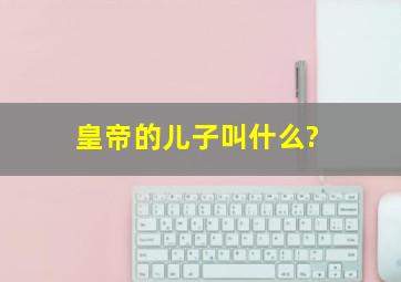 皇帝的儿子叫什么?