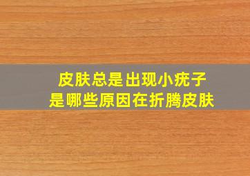 皮肤总是出现小疣子是哪些原因在折腾皮肤(