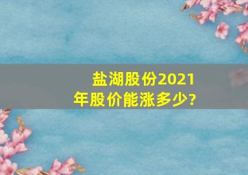 盐湖股份2021年股价能涨多少?